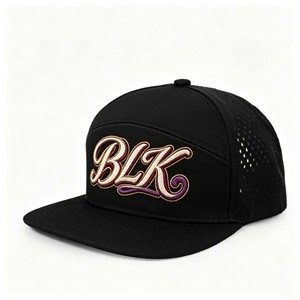 Full Customized <b>Flat</b> Brim Quick Dry Waterproof Golf 3D Embroidery Printing Logo Mesh Baseball Snapback Cap <b>Hats</b> - Product Image 3