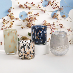 Handmade Luxury Empty 6oz 8oz 10oz Spots Glass <b>Candle</b> Jar <b>Large</b> Capacity Christmas <b>Candle</b> Holder for Home Deco - Product Image 3