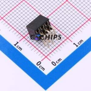 HX PM2.0-2x3P WC Pin Socket Bent Lead Through Hole,P=2mm Connector ( Jack Structure: 2x3P )( Pitch: 2mm )( Row Spacing: 2mm ) - Product Image 2