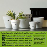 Pot de fleurs non revêtu en gros pour la décoration de plantes en intérieur (centre commercial, hôtel, bureau, hall)