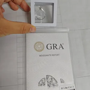 Trendy White Gold Plated 925 Sterling Silver Moissnaite Rings 0.5Carat Heart To Heart Affinity Moissanite Engagement Rings