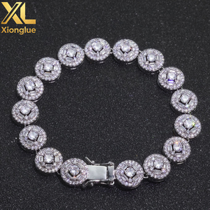 European & American Hip-Hop Round Candy Chain Mixed-Inlaid Zircon Trendy Versatile Jewelry for <b>Men</b> Necklace & Bracelet Customize - Product Image 6