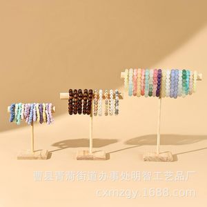 Wooden Bracelet Display Rack Jewelry Storage Stand <b>Desktop</b> Organizer For Bracelets Rings Necklaces Multi Layer Wood Color - Product Image 1