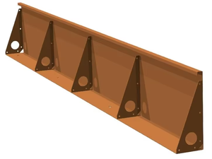 Lit de jardin moderne rectangulaire carré en acier Corten rouillé et bois, étanche et élégant pour les occasions de mariage - Product Image 5