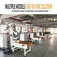 Apilador automático de robots industriales personalizable que adopta un nuevo controlador programable central para el apilamiento de cajas.
