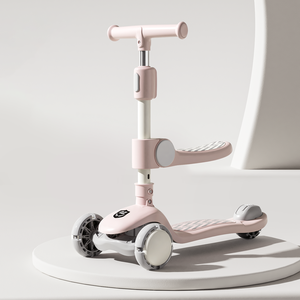 Patinete Infantil con Plegado de un Clic, Freno de Seguridad, Manillar Ajustable en 4 Niveles, Asiento Desmontable, Rodamientos Suaves, 3 Ruedas, Capacidad Máxima de 60 kg - Product Image 6