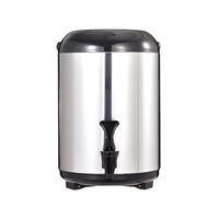 Dispenser Minuman Terisolasi Stainless Steel 304 8L 10L 12L, Wadah Teh Susu, Ember Minuman Panas dan Dingin untuk Kedai Teh dan Kopi