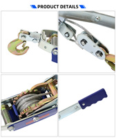 Cabrestante Manual de 4 Toneladas con Cable de Acero y Trinquete, Herramienta de Apriete Manual, Cabrestante de Acero Personalizado para Fijación