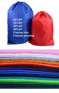 Hotel Laundry Bags Wholesale Custom Logo Foldable Nylon Large Washing Laundry Bag For Hotel Travel