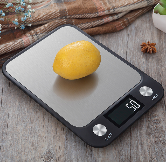 Changxie Hot Selling Digital  11lb Kitchen ScaleOunces and Grams 5 Units  5KG LCD Tare Weight Black  Cooking Scale for Food