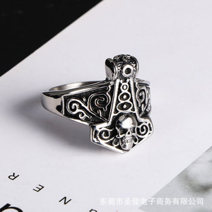 Skull <b>Ring</b> <b>Titanium</b> Steel Men's Halloween Fashion Jewelry SA792 - Product Image 3