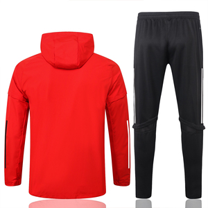 Chaquetas de fútbol de invierno con capucha a prueba de viento y cremallera completa abrigo cálido conjuntos de ropa deportiva Unisex Jersey cortavientos grueso - Product Image 4