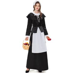 Disfraz Retro de Sirvienta de Castillo Campestre Francés en Blanco y Negro para Halloween, Carnaval, Fiesta, Cosplay, Vestido de Granja - Product Image 5
