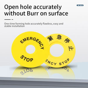 สวิตช์ปุ่มกดหยุดฉุกเฉินสีเหลือง16มม./22มม. สวิตช์ปุ่มกดพลาสติกหยุด40มม. 60มม. 90มม. - Product Image 4