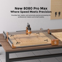 Machine de gravure CNC 8080 PRO MAX avec interrupteurs de fin de course X Y Z et arrêt d'urgence pour la gravure, la découpe et la production en série du bois, de l'aluminium et du cuivre