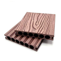 25mm Épaissir Wpc Bois Plastique Plancher Extérieur Terrasse Pont Panneau Composite pour Parc Piscine