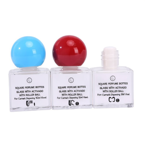 Square Perfume Bottles Transparent Glass Empty With Roller Ball For Sample Cosmetic Dispensing 5Ml Vials - Product Image 2