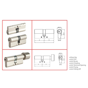 Euro Brass Chống Kéo Chống Chọn Chống Vế<span class=keywords><strong>t</strong></span> sưng Chống Khoan Khẩn Cấp Chức Năng Cao An Ninh Lỗ Mộng Khóa Xi Lanh - Product Image 5