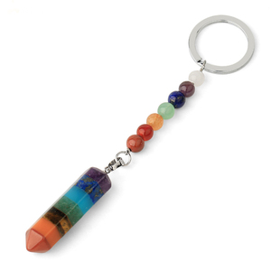 Охрана окружающей среды амулет металлический цинковый сплав семь 7 Чакра каменные бусины брелок кулон - Product Image 3