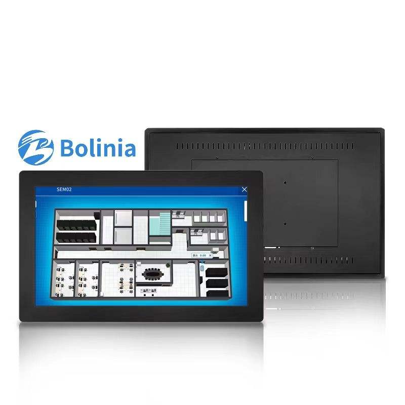 23.6 Inch Industrial Embedded Mount Monitor Resistive Touch Screen VGA Display TFT IPS LED Equipment Metal Case Monitor