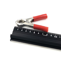 Pinces crocodiles en fer 75 mm 30 A avec prise banane et gaine en PVC de 0,5 mm d'épaisseur pour la charge de batterie de voiture
