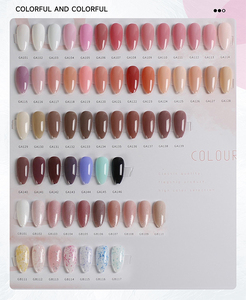 OEM คุณภาพสูง ปราศจากสาร HEMA 9 สี ไม่เหลือง ไม่ต้องเช็ด ไดมอนด์ กลอสซี่ รับเบอร์เบส ยูวีเบสโค้ท เจลทาเล็บ เบสเจล - Product Image 3