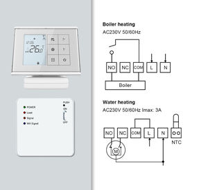 HY010 RF <span class=keywords><strong>sans</strong></span> <span class=keywords><strong>fil</strong></span> Thermostat plancher chauffant Smart Life maison hôtel WiFi chaudière à <span class=keywords><strong>gaz</strong></span> 5A - Product Image 5