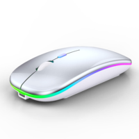 Ratón para Juegos USB Retroiluminado Mini, Inalámbrico, Silencioso, Recargable, para PC, Portátil y Oficina, Disponible en Varios Colores, Precio de Fábrica