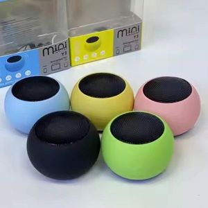Portable M3 Macaron Colorful <b>Wireless</b> Speaker Radio Subwoofer Round Small Steel Cannon 3D Mini Tws Music Speaker - Product Image 1