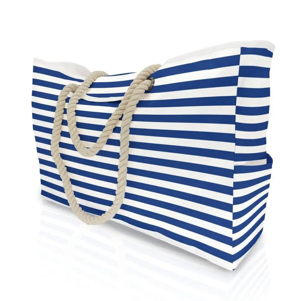 새로운 디자인 100% 면 여름 비치 가방 하이 퀄리티 면 도매 사용자 정의 색상 크기 스타일