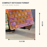 Mainan Fidget Keyboard Mekanik Penghilang Stres untuk Meja Kantor Dewasa, Gantungan Kunci Tombol Klik, Hadiah