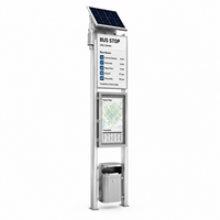 Parada de Autobús Inteligente con Pantalla LED, Noticias Gubernamentales, Anuncios de Servicios Públicos, Pronóstico del Vehículo, Independiente