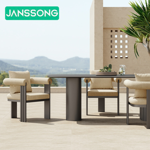 ชุดโต๊ะรับประทานอาหารกลางแจ้งสำหรับโรงแรม เฟอร์นิเจอร์สวน <span class=keywords><strong>โต๊ะ</strong></span>และเก้าอี้อลูมิเนียม เฟอร์นิเจอร์ระเบียง ชุดรับประทานอาหารกลางแจ้ง เฟอร์นิเจอร์ริมสระน้ำ - Product Image 2