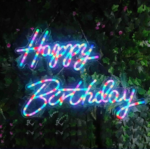 Custom <b>LED</b> RGB Neon Sign for Wedding Home Bar Shops Decoration-Happy Birthday Game Room Acrylic Marquee <b>Letters</b> with <b>Letters</b> - Product Image 3
