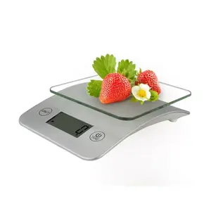 בסיס כיסוי ABS חלק מלא משקל מזון נייד קל עם מגש משקל מטבח אלקטרוני דיגיטלי מאזניים ביתיים 5 ק""ג