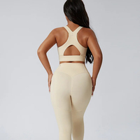 Ensemble de sport et yoga réversible pour femme, couleur unie, coupe en V, léger, taille haute, respirant, élastique, grandes tailles