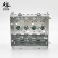 Caja de Conexiones Eléctrica Metálica de Pared de 2 Tomas con Certificación CETL, Nivel de Protección IP55