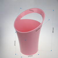 Seau à glace en plastique portable, refroidisseur à champagne et à vin, refroidisseur de boissons multicolores pour bar, maison, fête, pique-nique