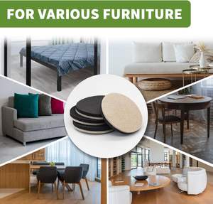 Glissières de meubles anti-rayures rondes réutilisables en feutre <span class=keywords><strong>pour</strong></span> déplacer rapidement les canapés, les lits et les armoires lourds - Product Image 5