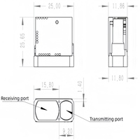 Module de mesure de distance laser industriel compact longue portée IP65 avec lentille métallique, mesure simple/continue, personnalisable