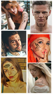 Autocollant tatouage pour visage, étiquette, tête de taureau, cou, main au dos, Design Sexy, pour corps, femme, étanche, Henna, 1 pièce - Product Image 6