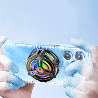Refroidisseur de téléphone portable blanc, dissipateur thermique, ventilateur de refroidissement pour jeux, étui de refroidissement magnétique, LED RGB, léger, universel, radiateur de téléphone