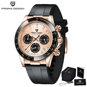 Original nouveau <span class=keywords><strong>PAGANI</strong></span> DESIGN PD-1664 japon <span class=keywords><strong>VK63</strong></span> Movt montres à Quartz saphir étanche chronographe or Reloj Hombre - Product Image 2