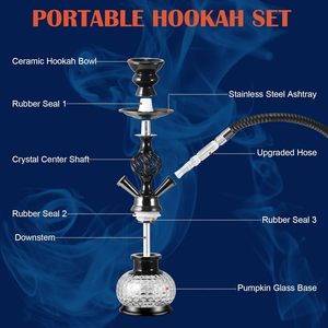 Pretty Head Medium Size With 2 Hoses Glass Percolator <b>Vase</b> of Green <b>Red</b> Shisha Hookah for Best Gift - Product Image 3