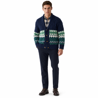 Saisonale Koreanische Polyester (Terylene) Baumwollmischung V-Ausschnitt Voll Atmungsaktive Herren Strickjacke für Wochenendreisen Damen Großhandel