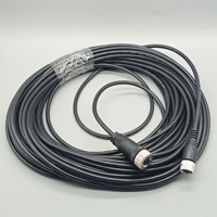 Cable M12 sobremoldeado de 5 pines, código A, hembra recta a conector hembra M12 cableable en campo, longitud de cable personalizable