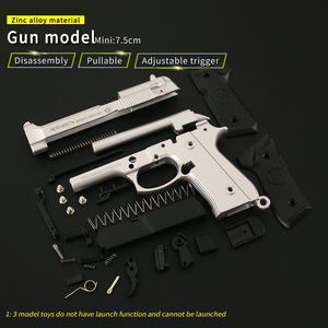 Porte-clés pistolet en alliage, <span class=keywords><strong>prix</strong></span> d'usine, métal, 7,5 cm, <span class=keywords><strong>Beretta</strong></span>, échelle 1:3, mini pendentif détachable et assemblable, jouet décoratif - Product Image 3