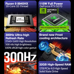 Ordinateur portable de jeu MECHREVO Jiaolong16 Pro, RTX 5070, Ryzen9 8945HX, 32 Go, 1 To, écran 16 pouces 2,5K 300 Hz - Product Image 2