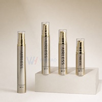 Flacon Airless Électroplaqué Populaire de 5, 10, 12, 15 ml avec Pompe à Lotion en PP pour Crème Contour des Yeux, Visage, Sérum, Fond de Teint – Emballage de Voyage