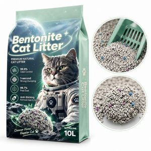 Arena para Gatos de Bentonita de Sodio, Granulación Múltiple, 10 Litros, Aglomerante, Aroma a Frutas, Alta Absorción, Bajo Polvo, Gris - Product Image 1